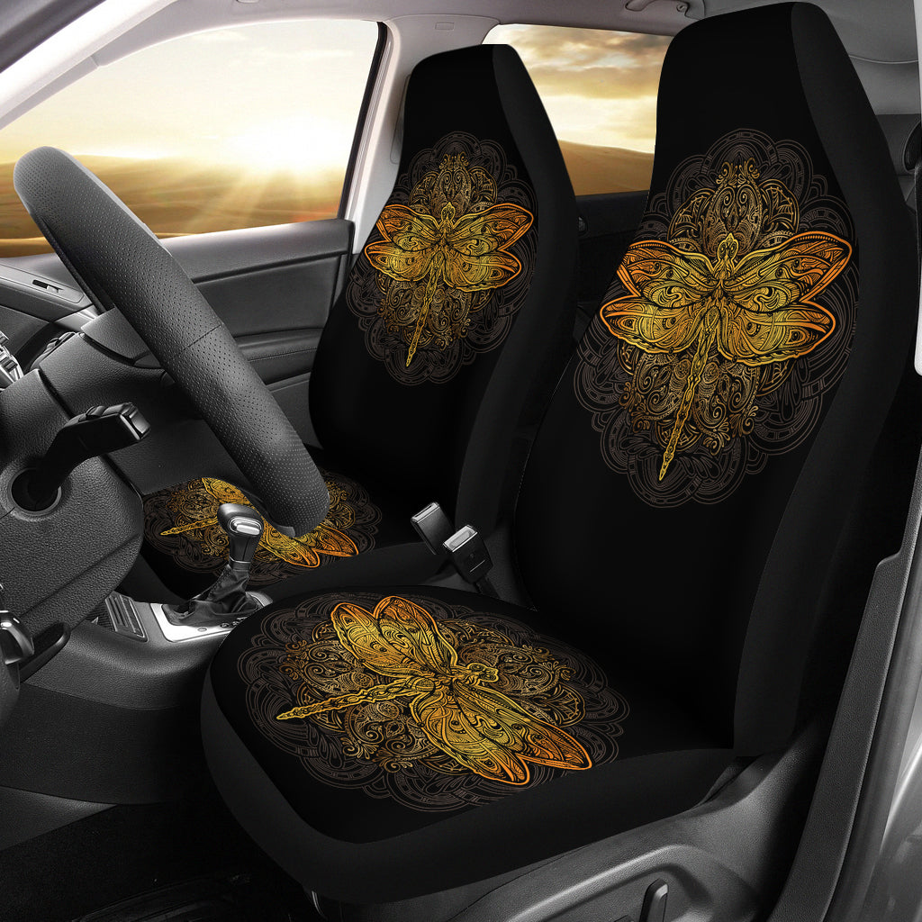 Golden Dragonfly Car Seat Covers (Set of 2)
