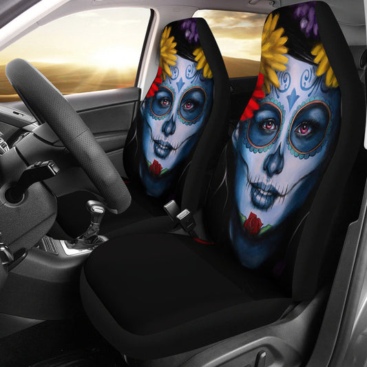 Calavera Girl Car Seat Covers (Set of 2)