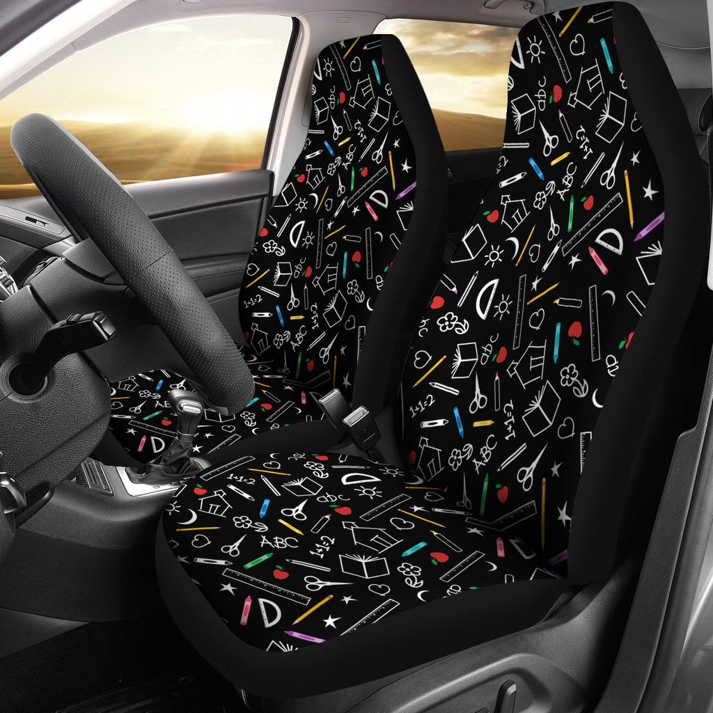 Teacher Pattern Car Seat Covers (Set of 2)