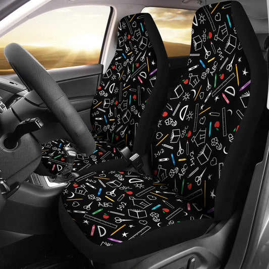 Teacher Pattern Car Seat Covers (Set of 2)