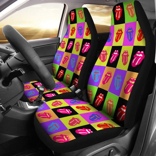 Rainbow Tongue - Car Seat Covers (Set of 2)