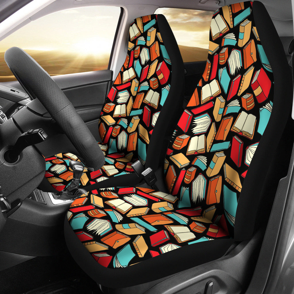 Book Lovers Pattern -  Car Seat Covers (Set of 2)