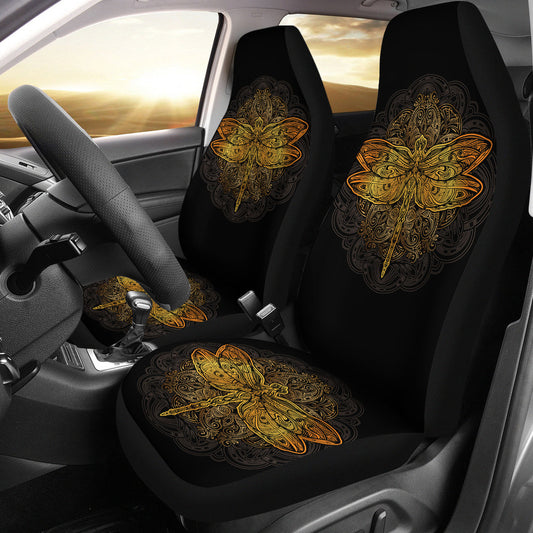 Golden Dragonfly Car Seat Covers (Set of 2)
